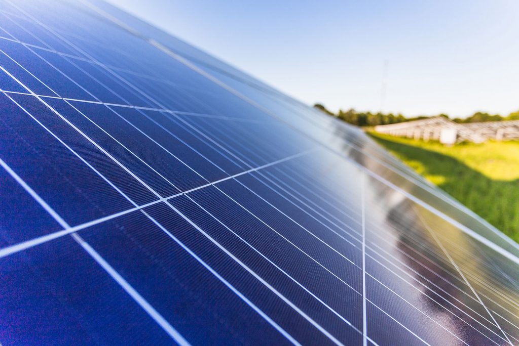 Super close view of a solar panel