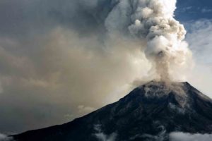 erupting volcano