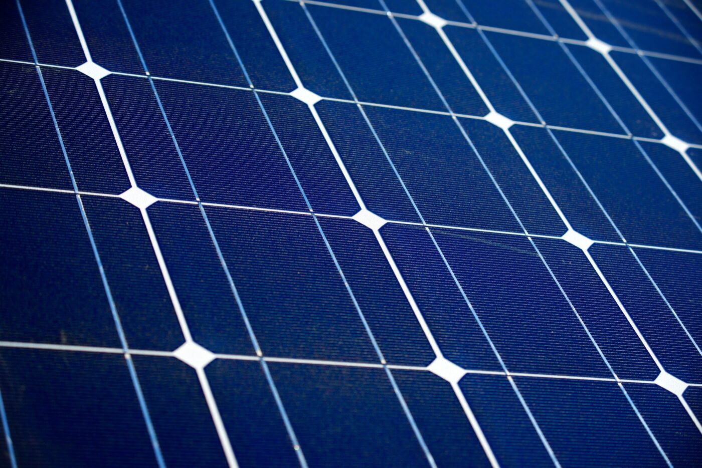 close view of blue solar panel