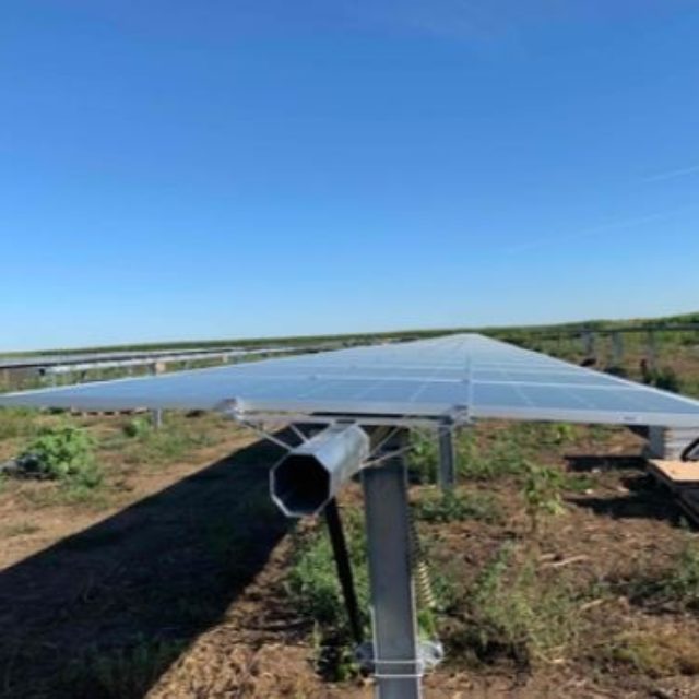 solar panel installation against blue sky