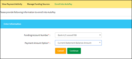 clearway autopay portal step 3