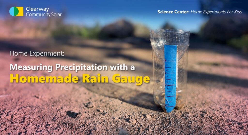 Clearway Science experiment - home made rain gauge